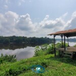 Habitation des eco-gardes de la Station d'Ipassa, au bord de la rivière Ivindo. Habitation des eco-gardes de la Station d'Ipassa, au bord de la rivière Ivindo.