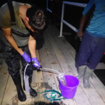 Système d'échantillonnage et de filtration à l’aide d’une pompe à main. Système d'échantillonnage